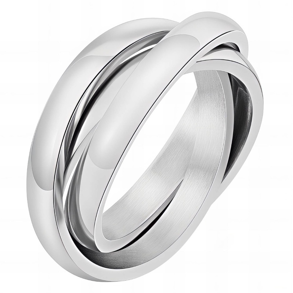 Elegant Silver Interlocking Ring Stainless